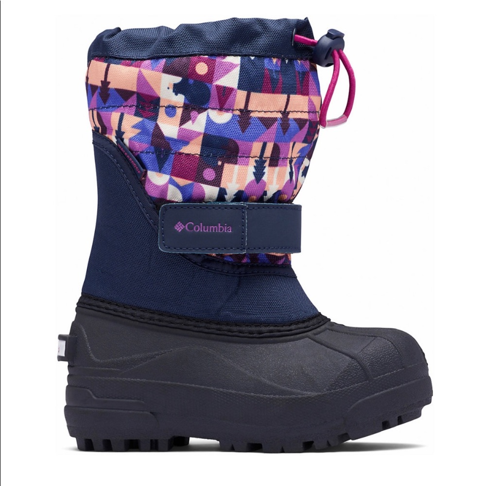 Columbia Powderbug plus II Print Toddler girls waterproof snow boot.